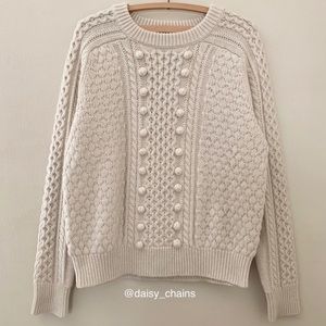 J. Crew Popcorn Cable Knit Sweater